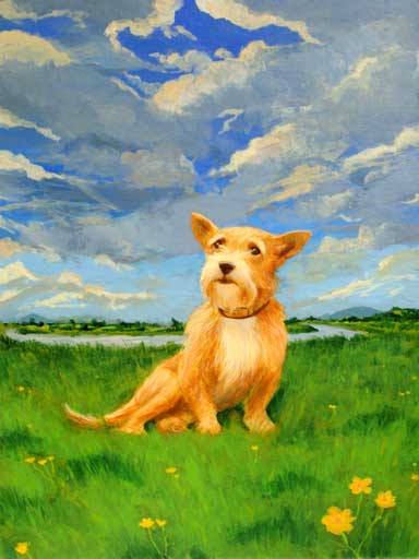 dog-painting-by-Mark-Heng
